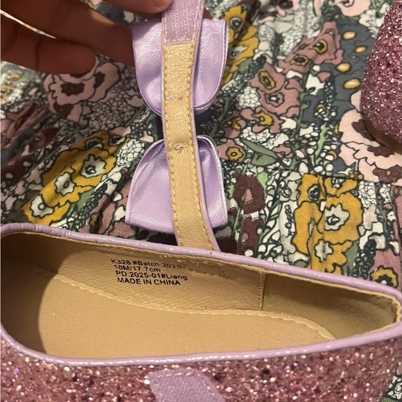Kolan 10C Girls Glittery Purple Princess Shoes - Picture 4 of 4